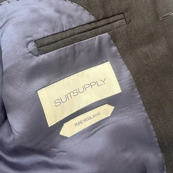 Suitsupply Charcoal Men's Blazer pure wool S110 XS